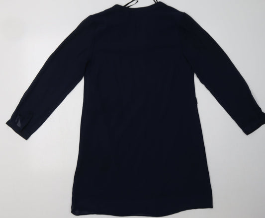 Primark Womens Blue Polyester A-Line Size 10 V-Neck Pullover