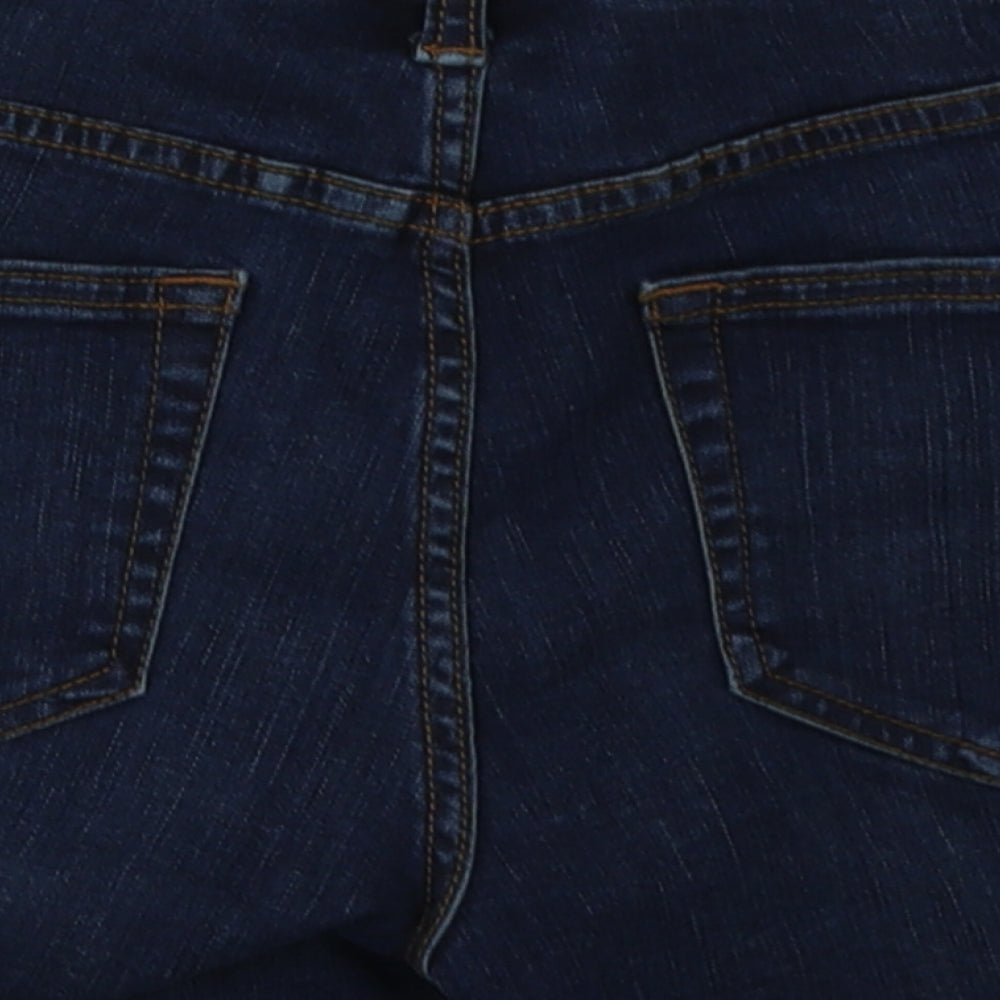 goodthreads Womens Blue Cotton Bermuda Shorts Size 27 in L4 in Regular Button