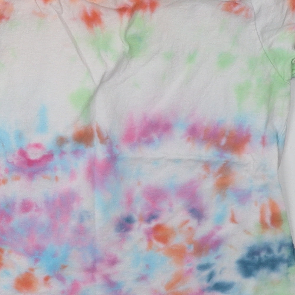 Fruit of the Loom Girls Multicoloured Cotton Basic T-Shirt Size 9-10 Years Crew Neck Pullover - ombre