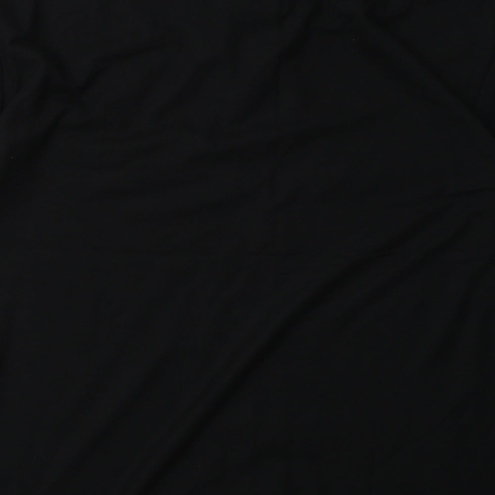 JERZEES Mens Black Polyester Polo Size XL Collared Button