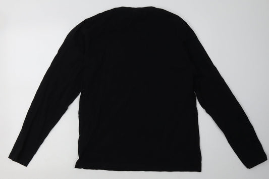 Mens UK Size M Preworn Black Pullover Sweatshirt