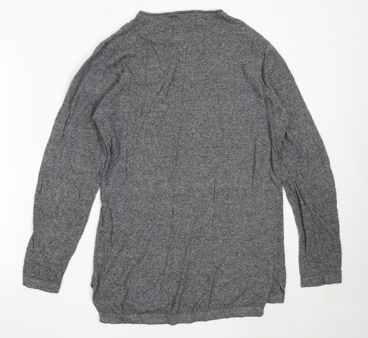 Cedar Wood State Mens Grey Round Neck Cotton Pullover Jumper Size M