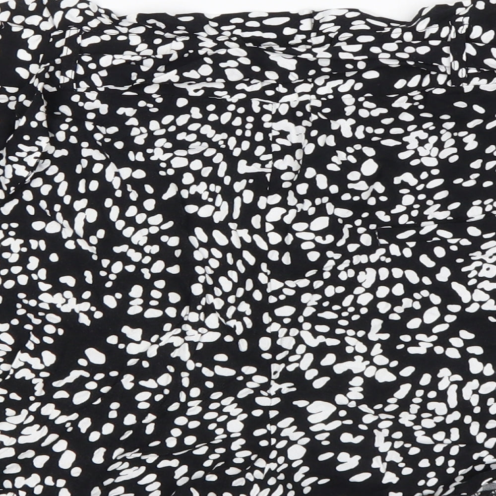 JEFF&CO Womens Multicoloured Animal Print Viscose Paperbag Shorts Size 12 L3 in Regular