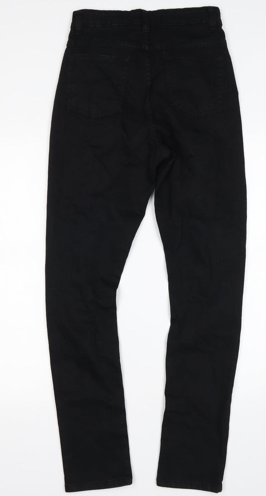 PRETTYLITTLETHING Womens Black Cotton Skinny Jeans Size 8 L29 in Regular