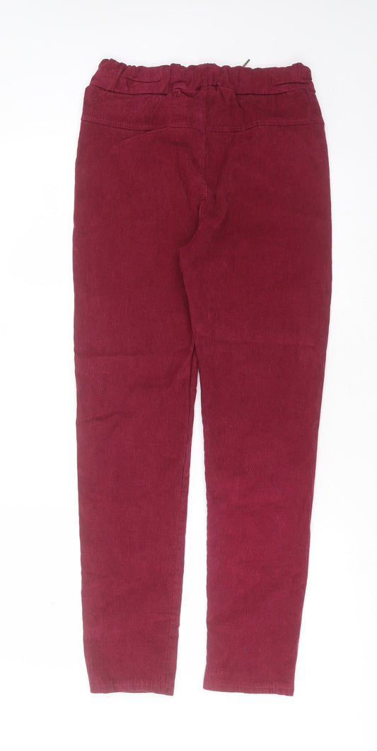 Womens UK Size 28 in Made in Italy Regular Fit Purple Trousers