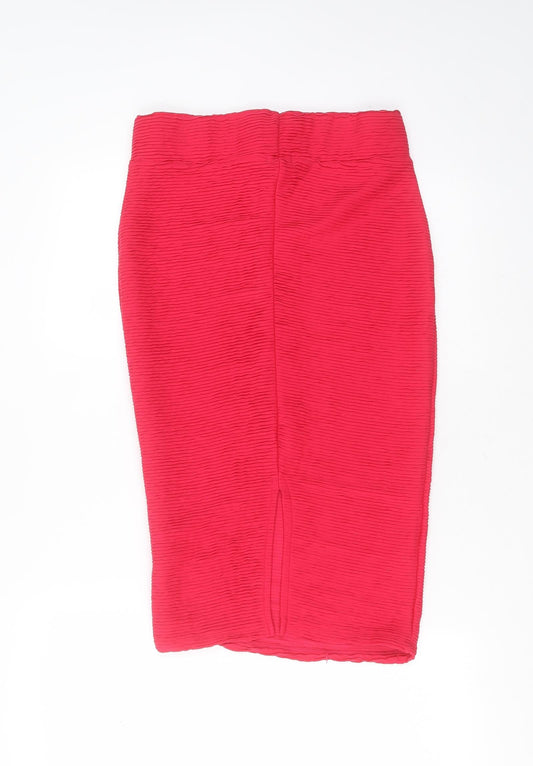 River Island Womens Pink Polyester Straight & Pencil Skirt Size 8
