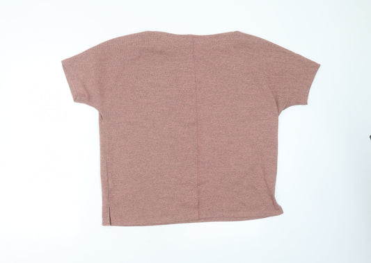 Primark Womens Pink Round Neck Polyester Pullover Jumper Size 12