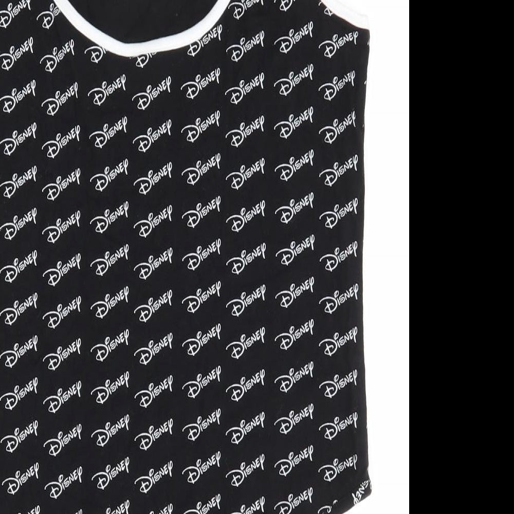 Primark Womens Black Cotton Bodysuit One-Piece Size M - Disney