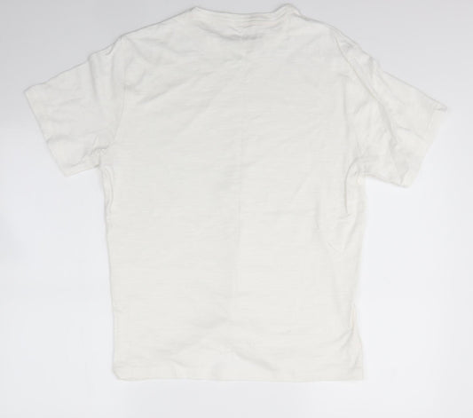Womens UK Size L Preworn White Basic T-Shirt