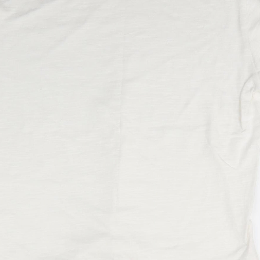 Womens UK Size L Preworn White Basic T-Shirt