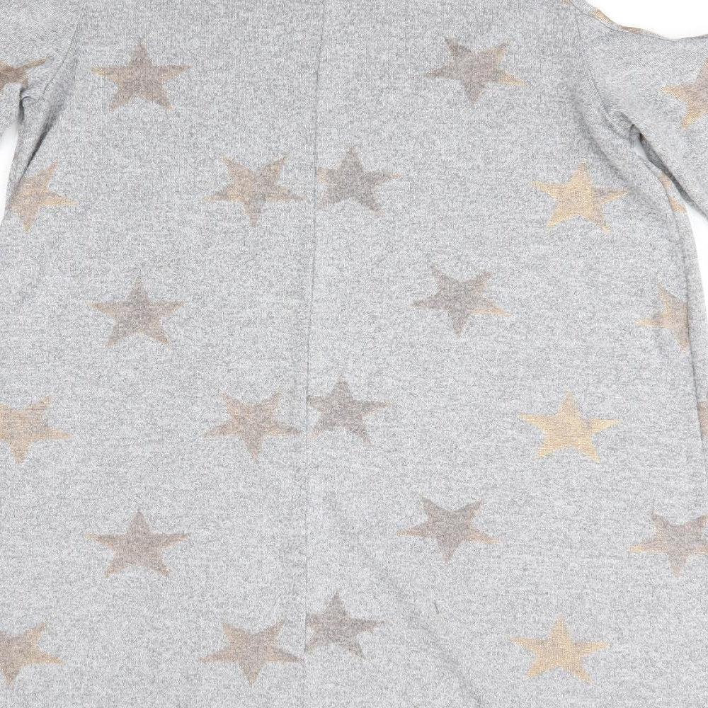 Primark Womens Grey Polyester Jumper Dress Size 12 Round Neck