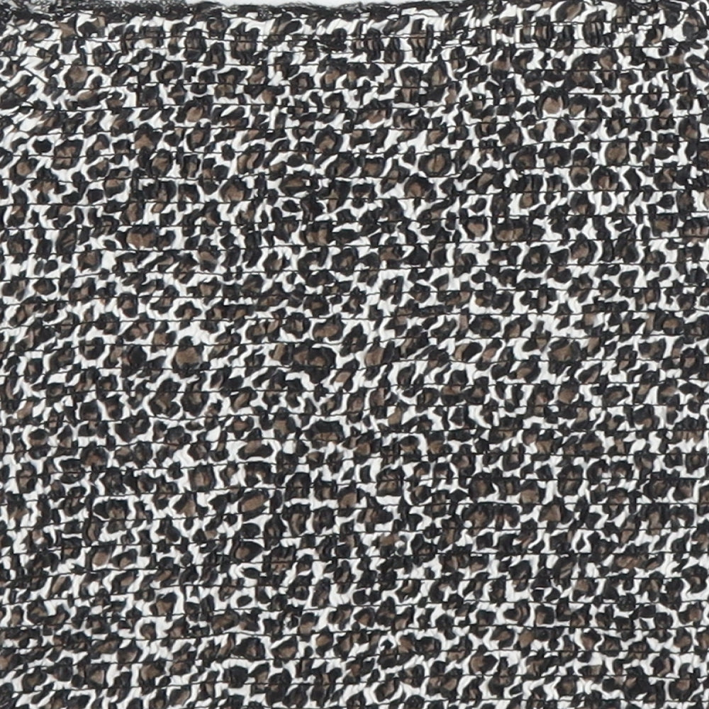 Primark Girls Beige Animal Print Polyester Cropped Blouse Size 9-10 Years Off the Shoulder - Leopard print