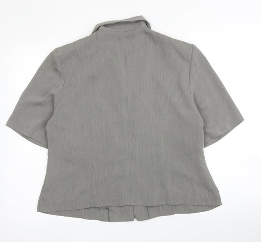 Roman Womens Grey Polyester Jacket Blazer Size 18