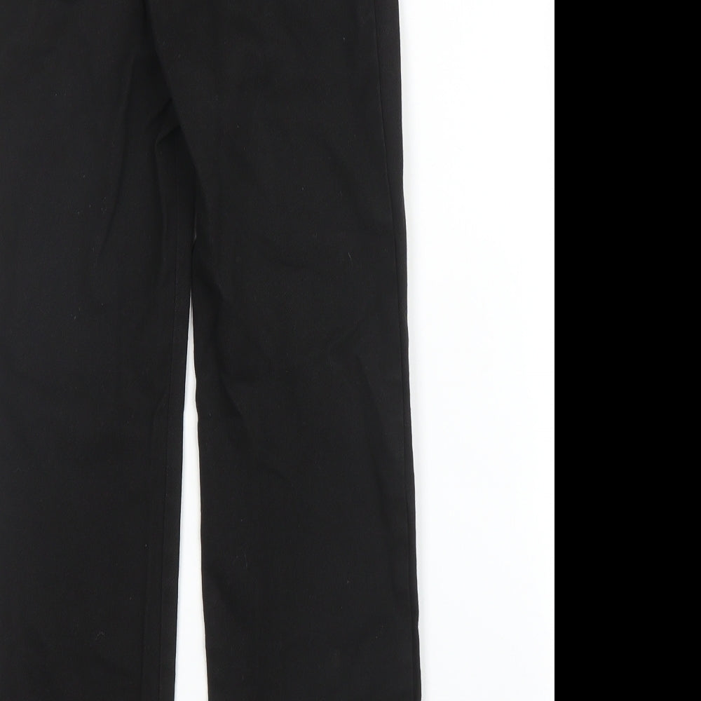F&F Boys Black Viscose Carpenter Trousers Size 7-8 Years L20 in Regular Zip