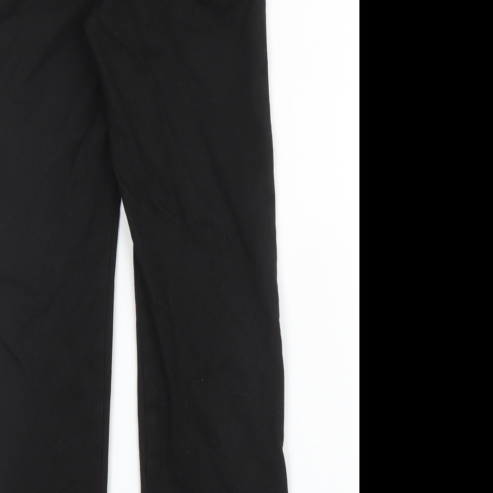 F&F Boys Black Viscose Carpenter Trousers Size 7 Years L20 in Regular Zip