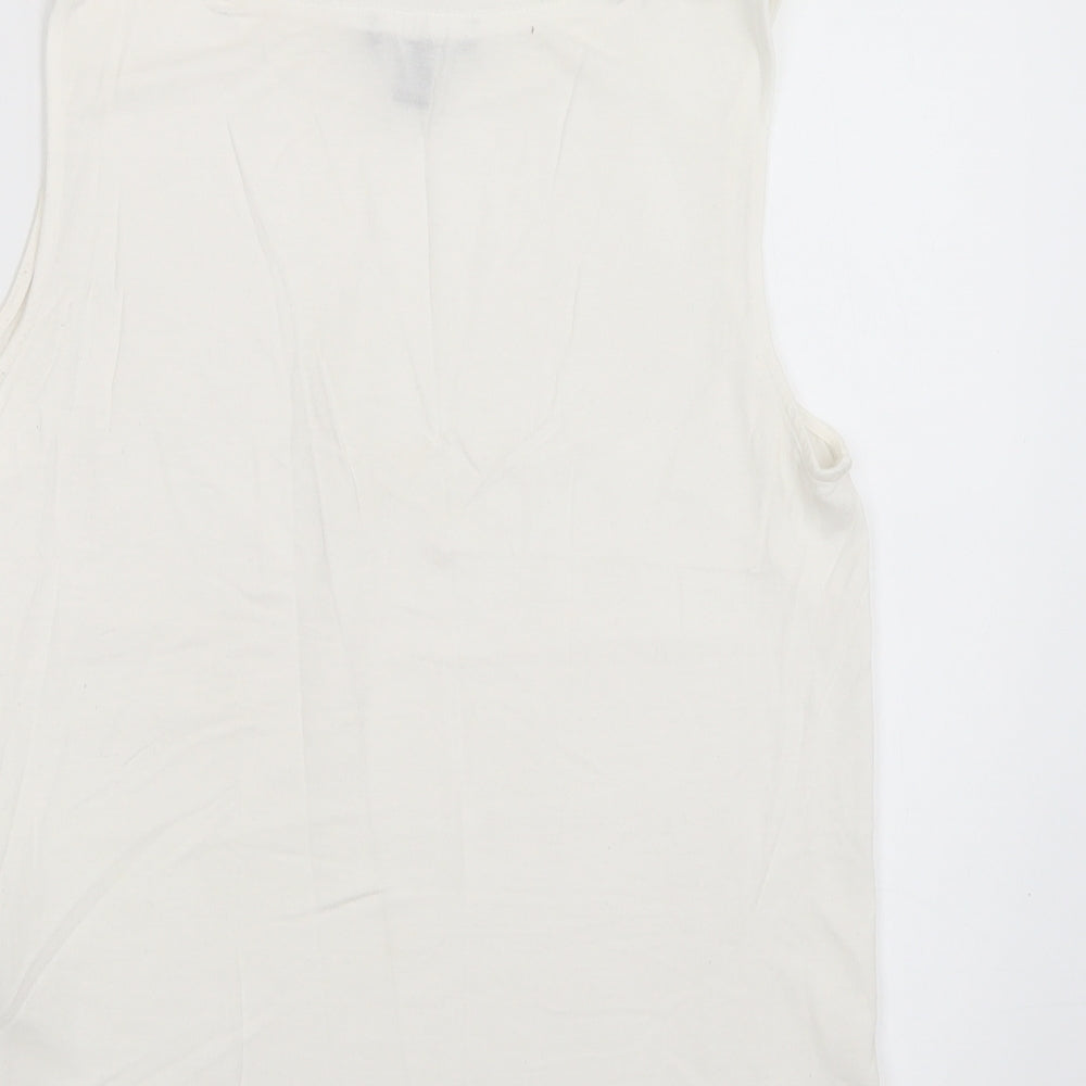 Womens UK Size 10 New Look White Basic Blouse