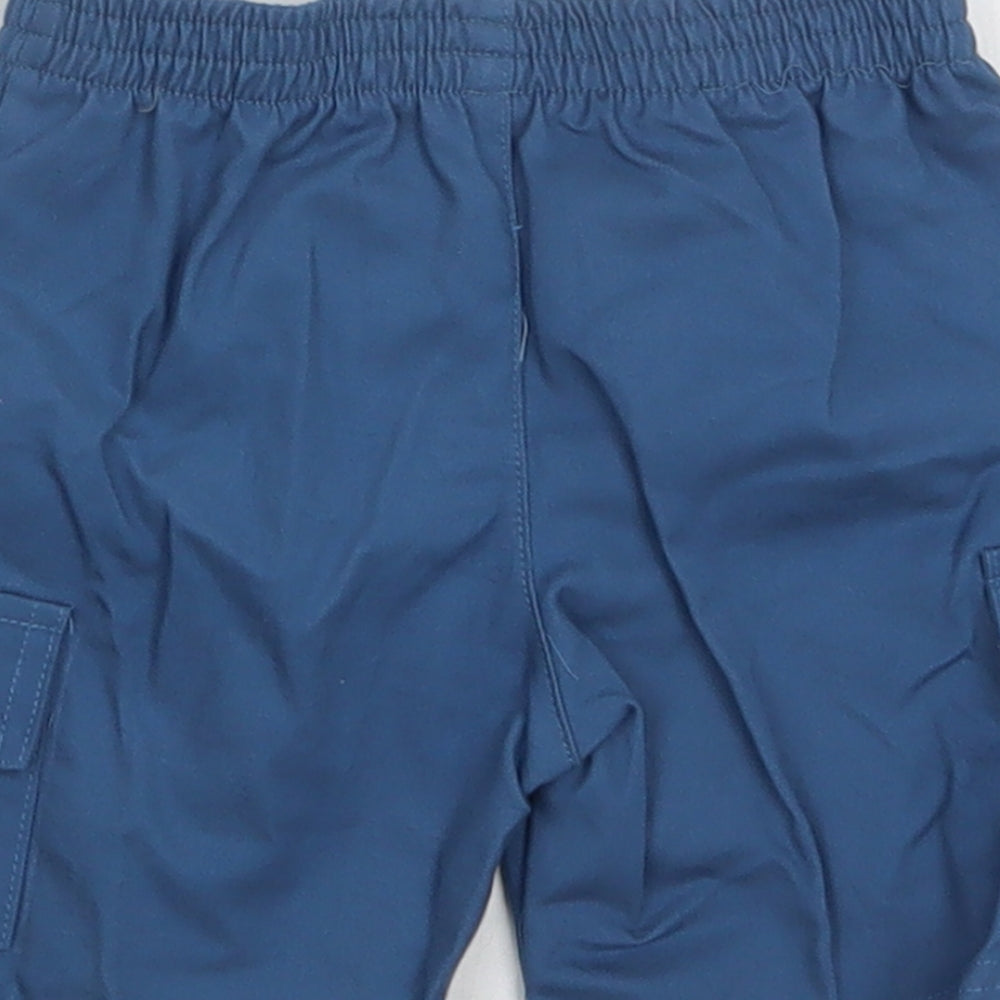 Mini Chic Baby Blue Cotton Cropped Trousers Size 3-6 Months