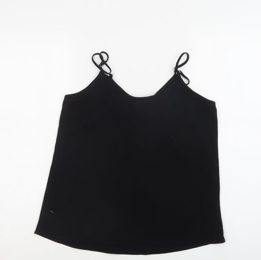 Womens UK Size 6 River Island Black Camisole Blouse