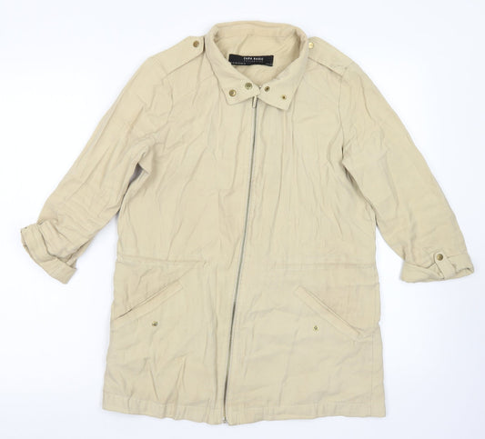 Womens UK Size XS Zara Beige Jacket