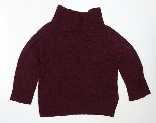 BHS Womens Purple Round Neck Acrylic Cardigan Jumper Size 18