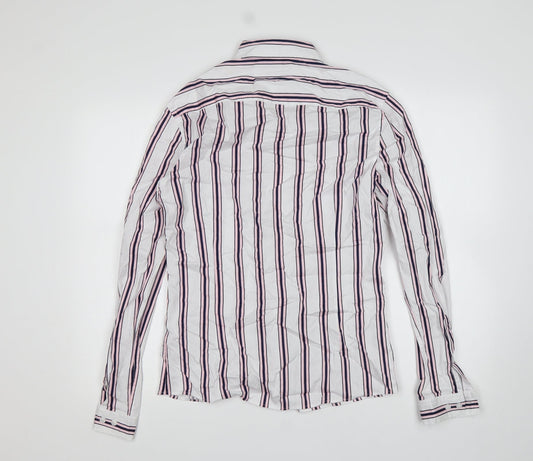 ASOS Mens Multicoloured Striped Cotton Button-Up Size XS Collared