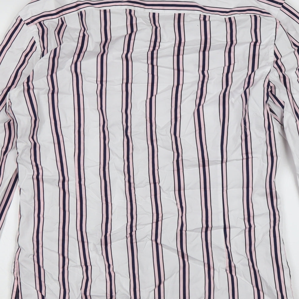 ASOS Mens Multicoloured Striped Cotton Button-Up Size XS Collared