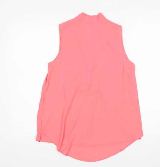 Womens UK Size 12 New Look Pink Basic Blouse
