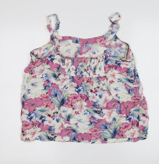 Womens UK Size 12 M&Co Multicoloured Basic Tank