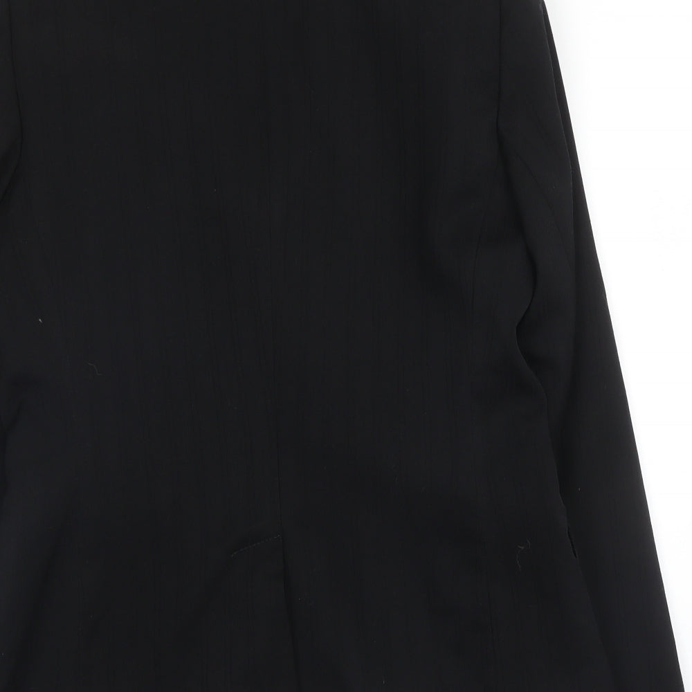Dorothy Perkins Womens Black Striped Viscose Jacket Blazer Size 12