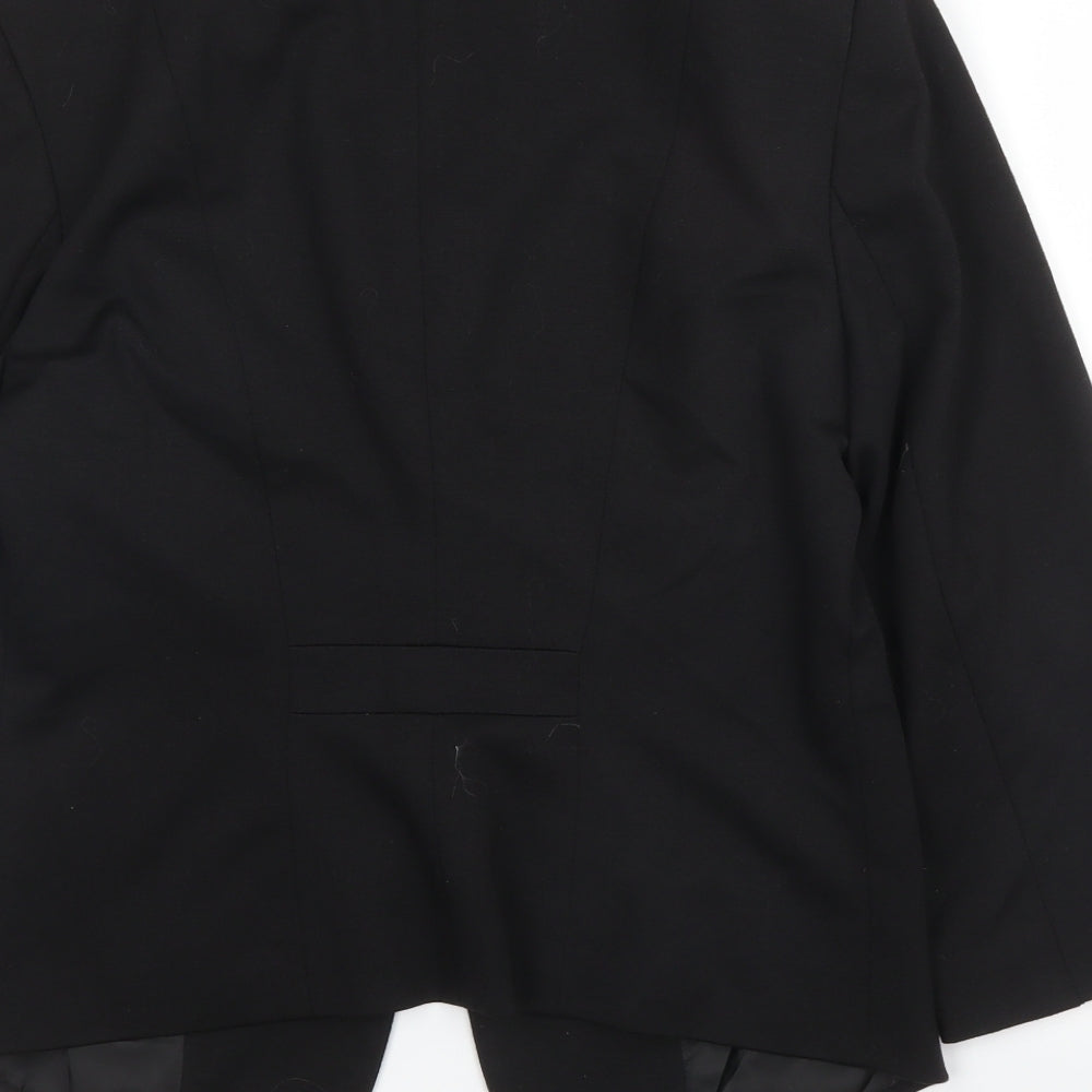 M&Co Womens Black Viscose Jacket Blazer Size 10