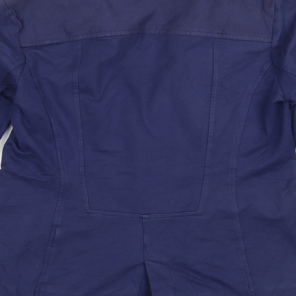 Linea Womens Blue Jacket Blazer Size S