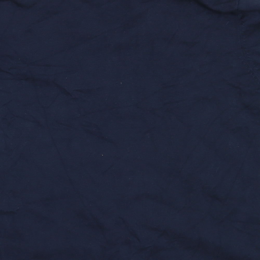 George Mens Blue Collared Cotton Cardigan Jumper Size 2XL