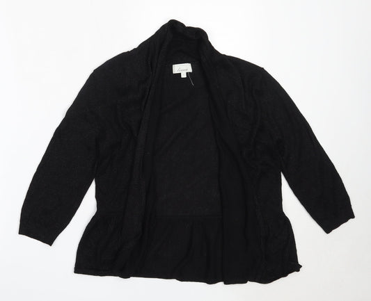 Linea Womens Black Round Neck Viscose Cardigan Jumper Size S