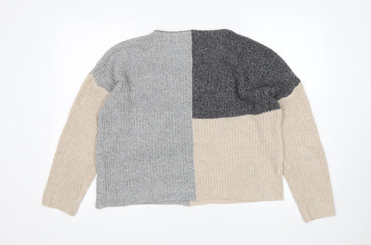 Shein  Womens Multicoloured Round Neck  Acrylic Pullover Jumper Size S