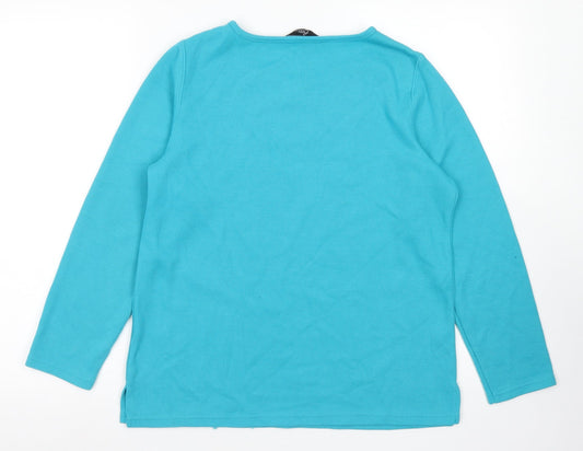 Womens UK Size S BM Blue Pullover Jumper