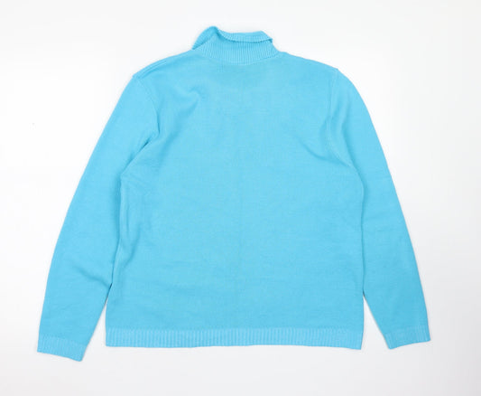 Womens UK Size L Simon Jeffrey Blue Pullover Jumper