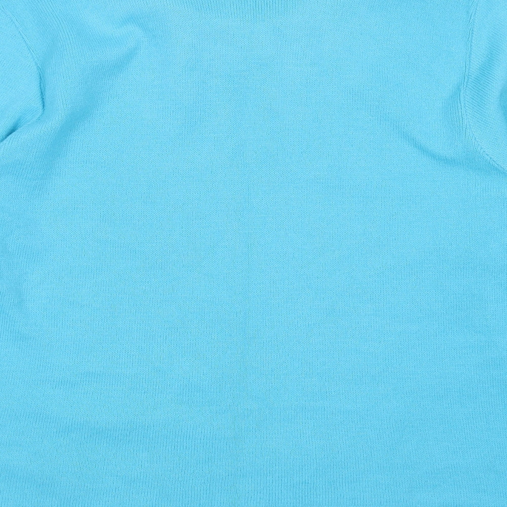 Womens UK Size L Simon Jeffrey Blue Pullover Jumper