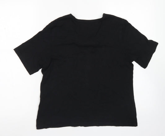 Doris Streich Womens Black Round Neck Viscose Pullover Jumper Size 10