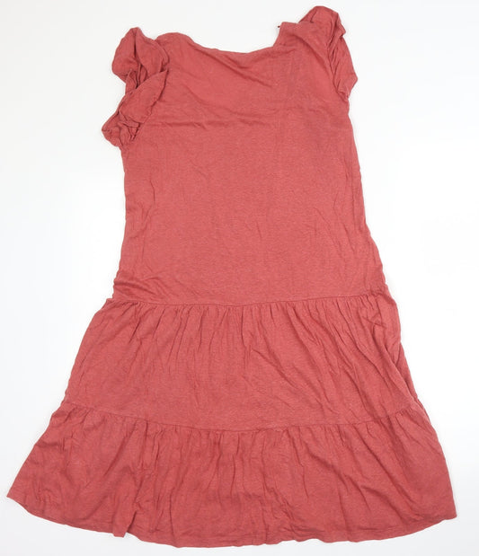 NEXT Womens Pink Modal A-Line Size 10 Round Neck