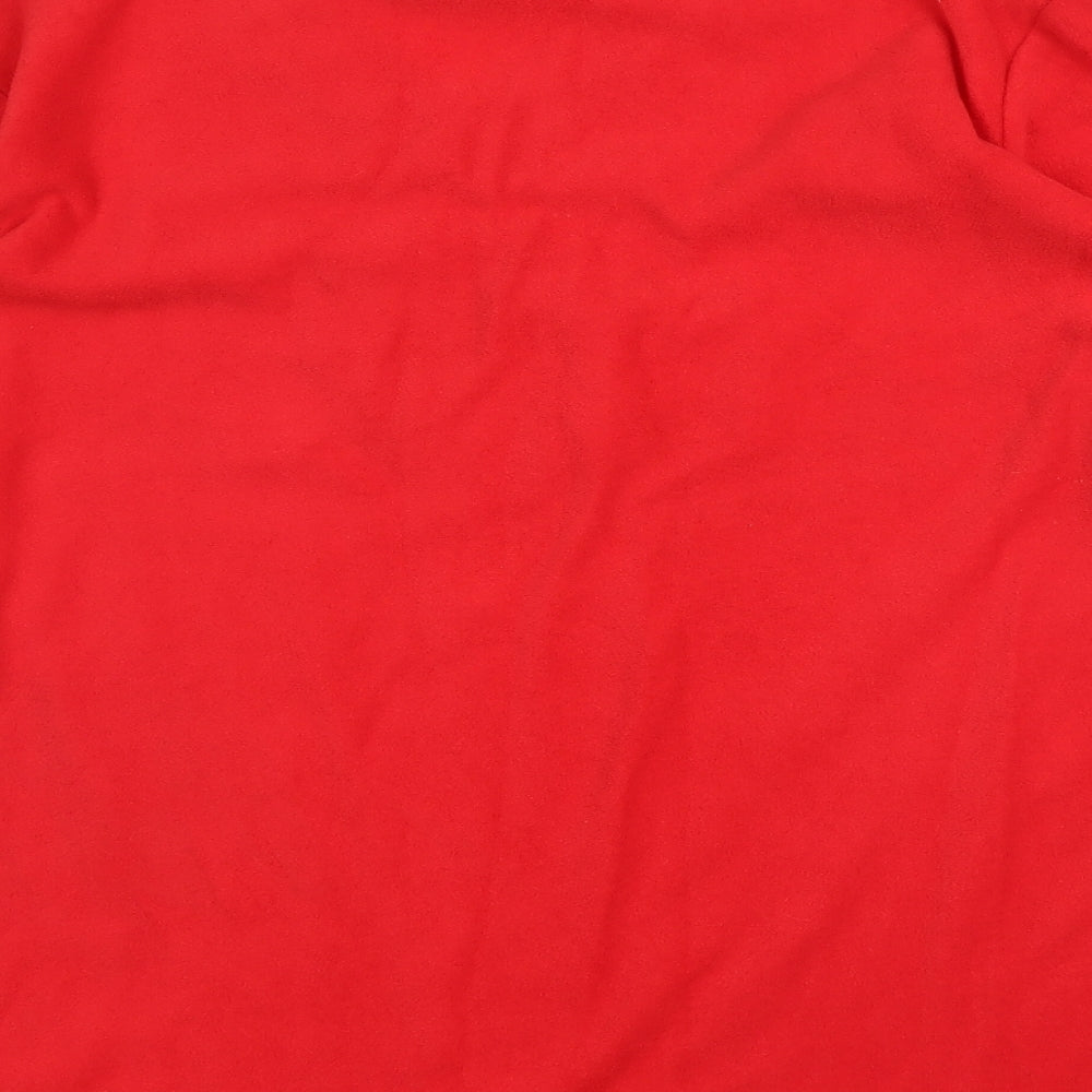 EWM Womens Red Polyester Basic Blouse Size XL V-Neck