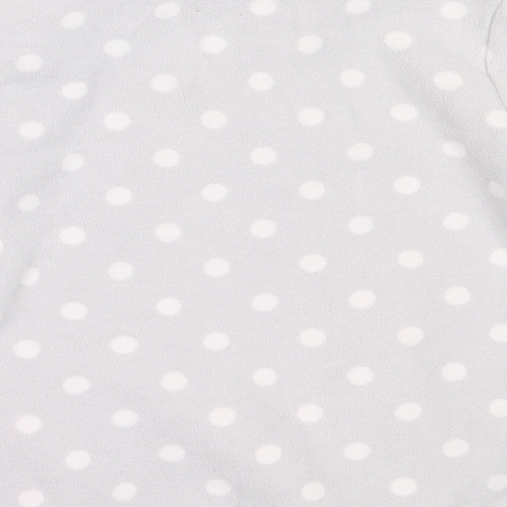Carter's Girls Grey Polka Dot Polyester Henley Sweatshirt Size 7 Years