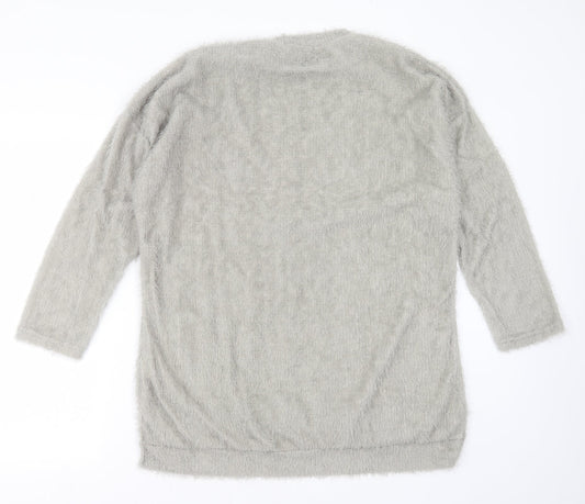 Womens UK Size 2XL MissLook Grey Pullover Jumper