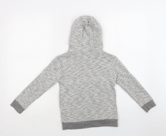 George Girls Grey Cotton Pullover Hoodie Size 6-7 Years