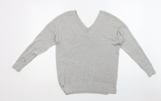 Womens UK Size 6 Topshop Silver Pullover Jumper