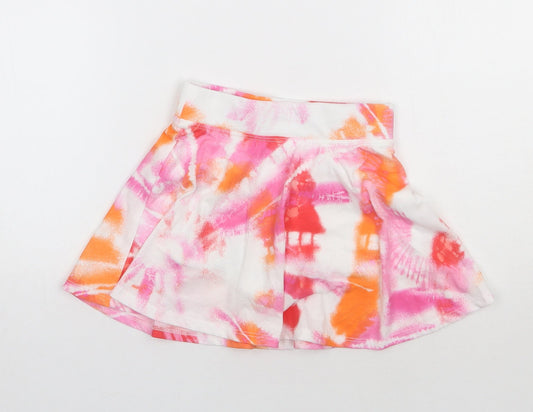 Place Girls Multicoloured Tie Dye Polyester Flare Skort Size S Regular Pull On