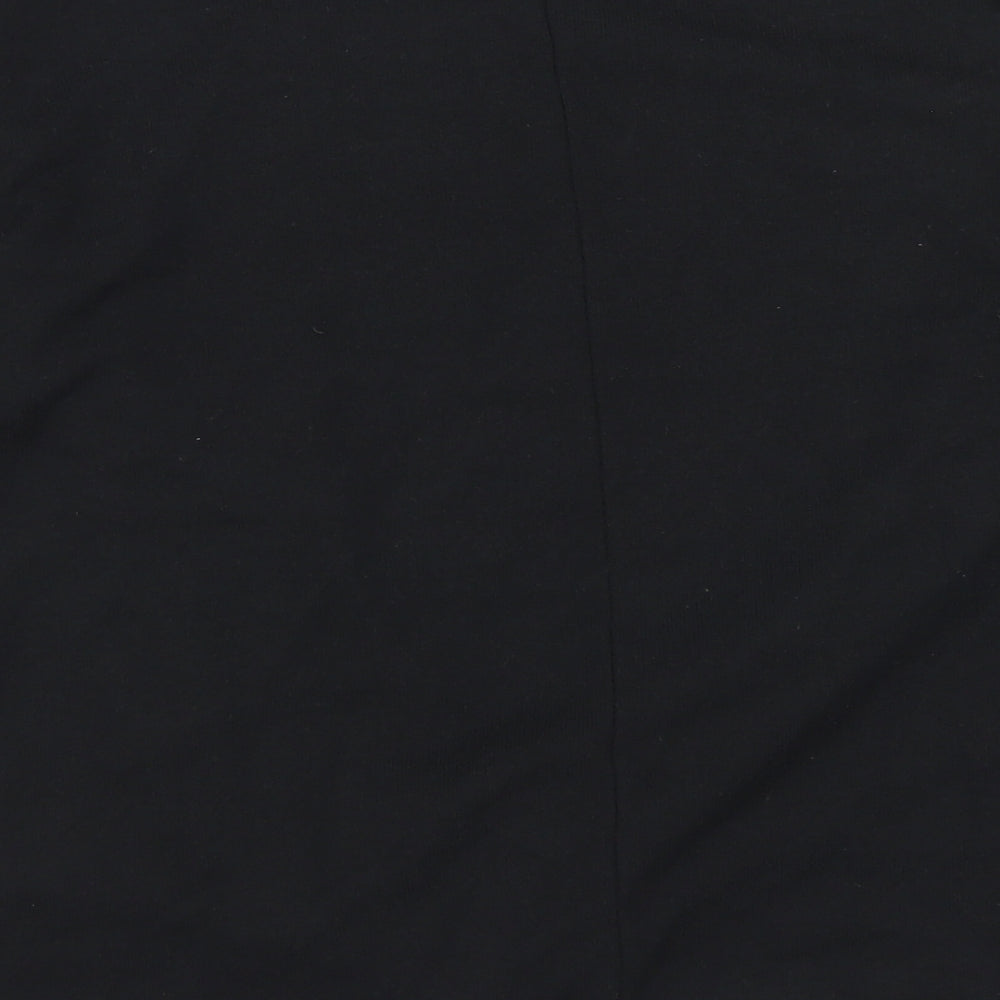 George Womens Black Polyester Basic T-Shirt Size 10 Boat Neck - knot front