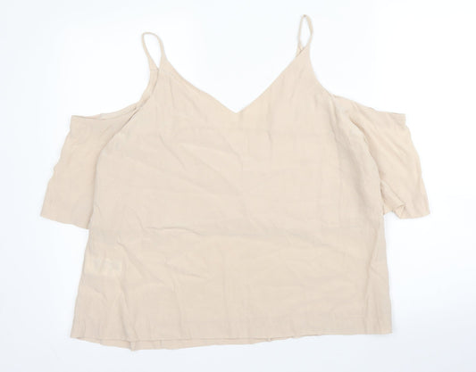 Womens UK Size 10 H&M Beige Camisole Blouse