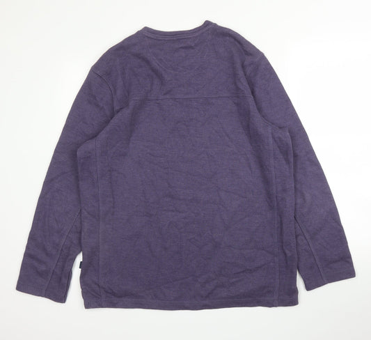 Debenhams Mens Purple Round Neck Cotton Pullover Jumper Size M
