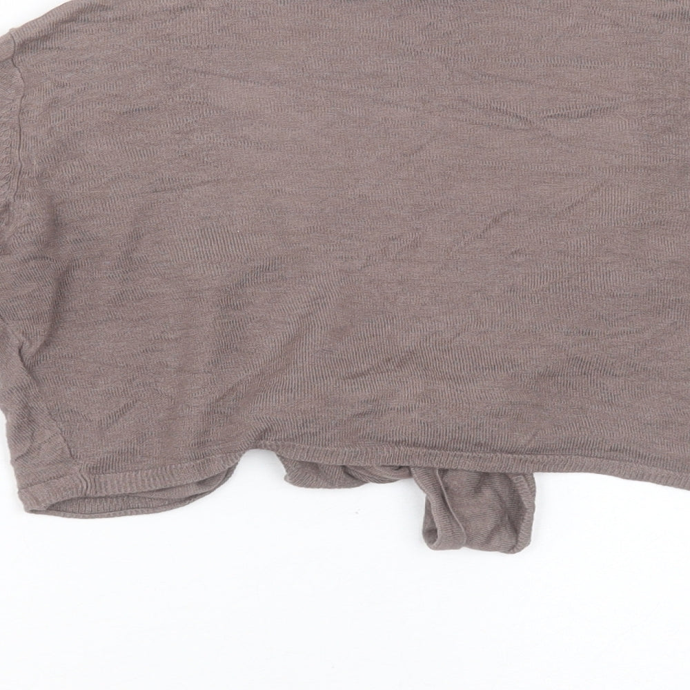 Womens UK Size M GREAT PLAINS Brown Shrug Jumper