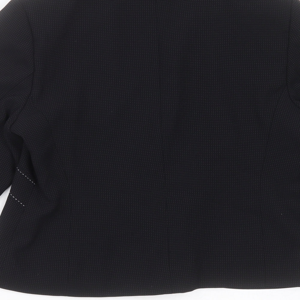 Autonomy Womens Black Spotted Polyester Jacket Suit Jacket Size 12